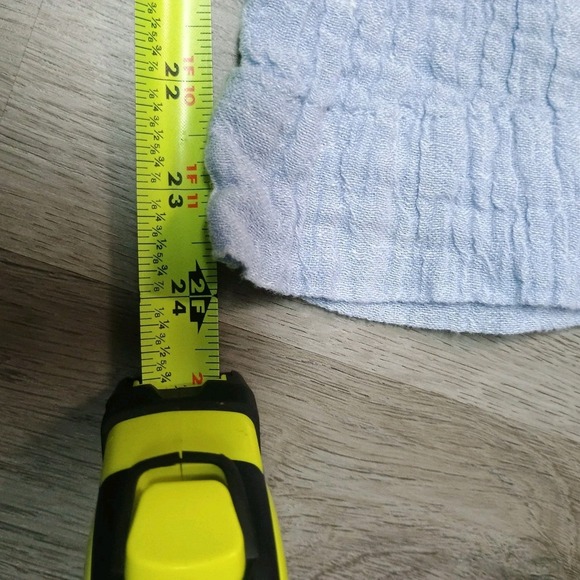 Sigrid Olsen Light Blue Crinkle 100% Linen Wide Leg Pants Elastic Small - Picture 4 of 5